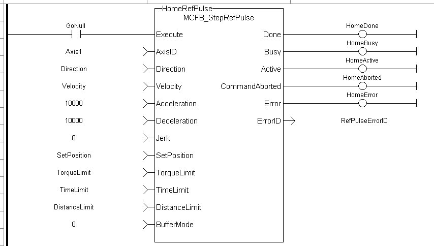 UDFB StepRefPulse: LD example